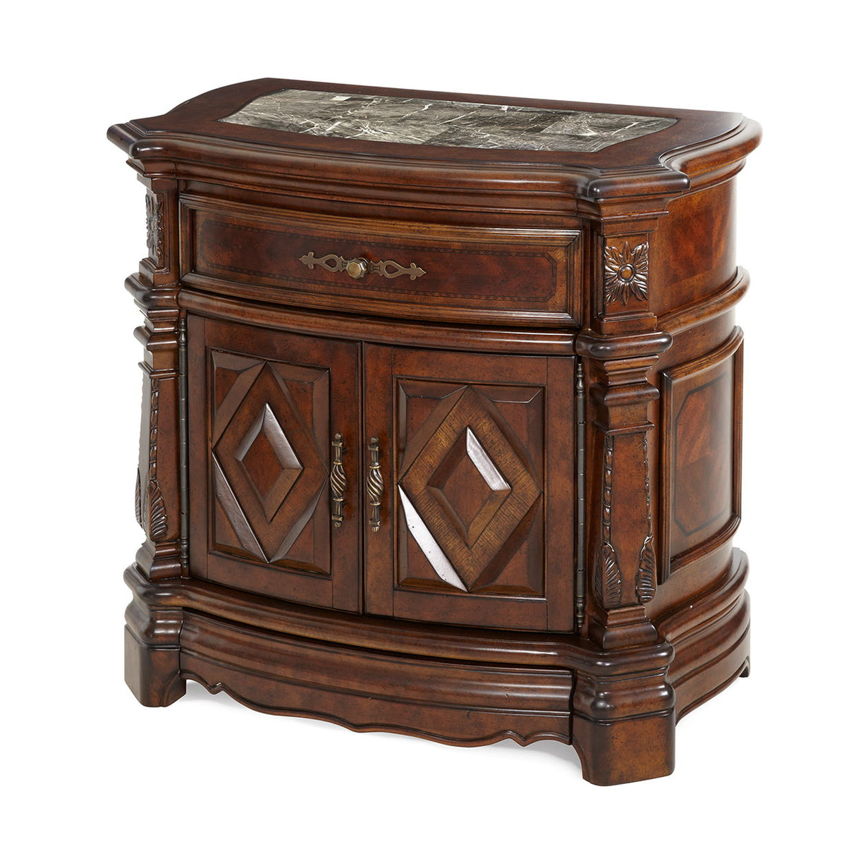 Windsor Court - Nightstand - Vintage Fruitwood