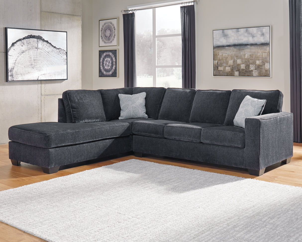 Altari 2-Piece Sleeper Sectional with Chaise (Color: Slate)