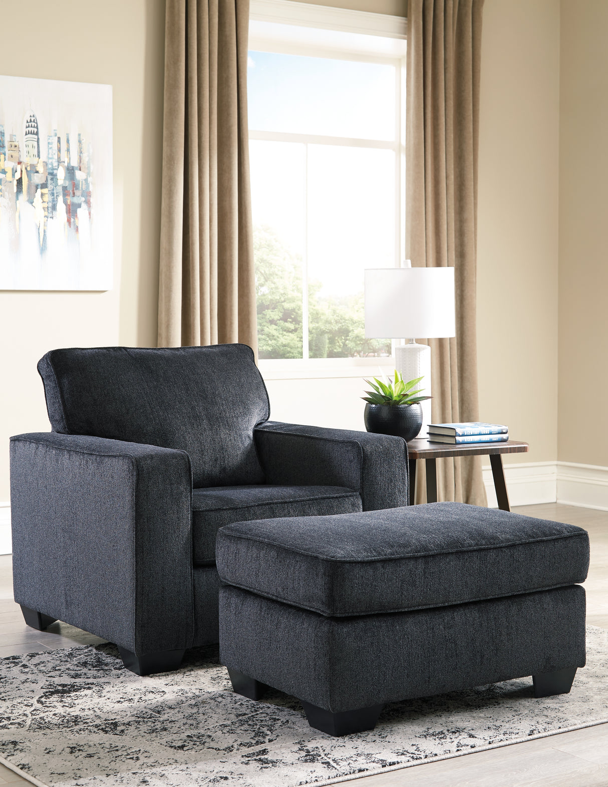 Altari Ottoman (Color: Slate)