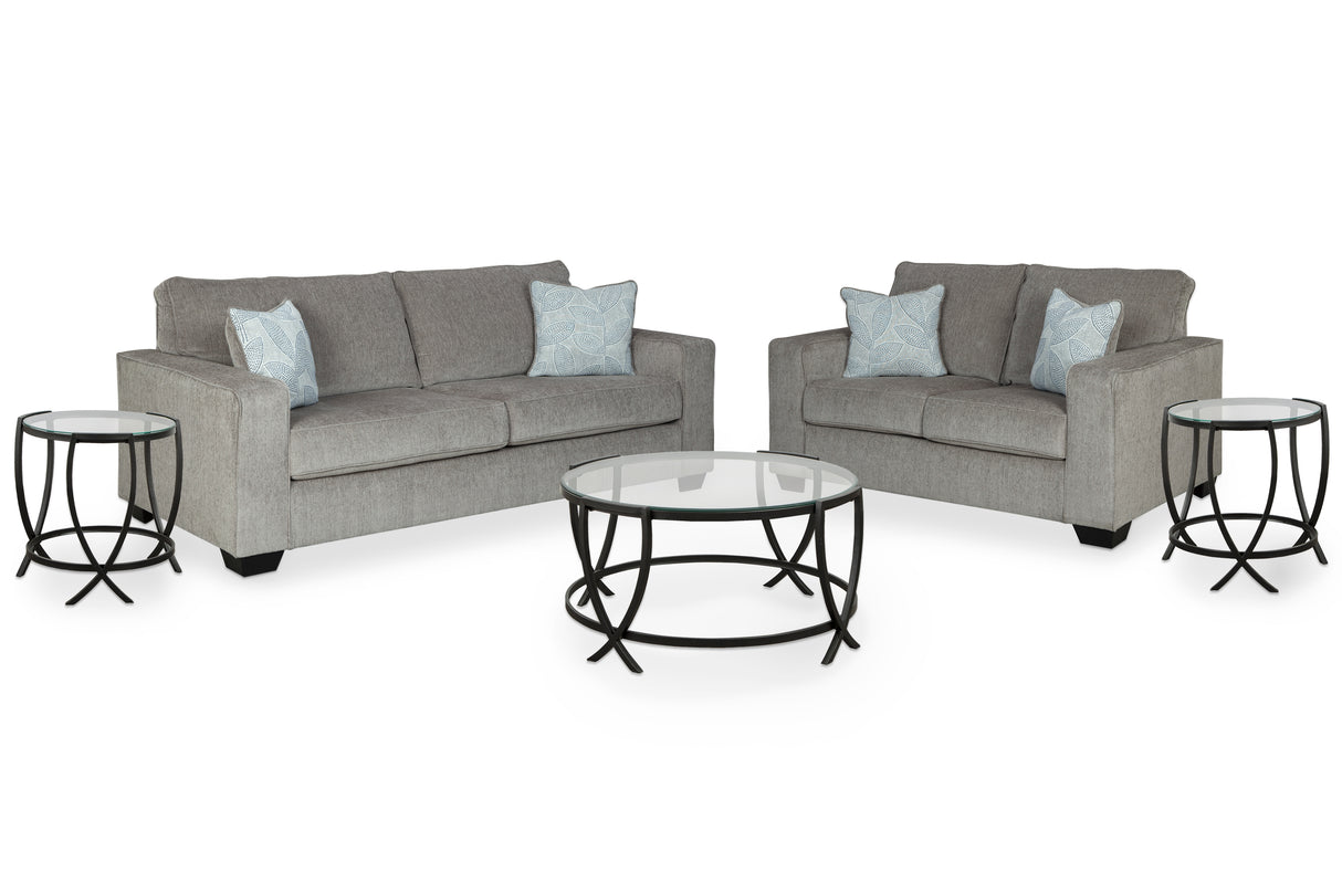 Altari 3-Piece Sofa and Loveseat with Coffee Table and 2 End Tables (Sofa, Loveseat, Tarrin Table (Set of 3))