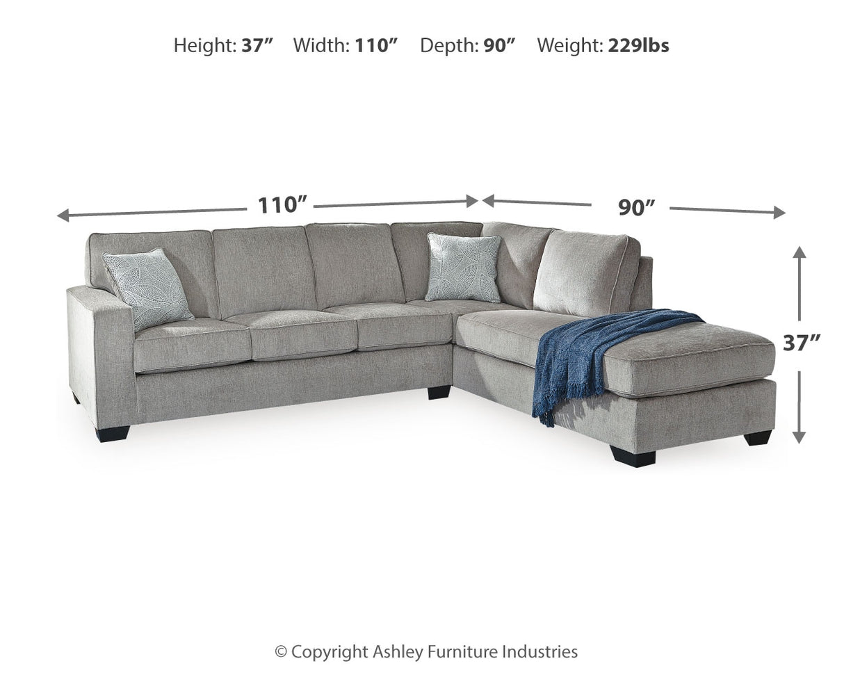 Altari 2-Piece Sectional with Chaise (Color: Alloy)