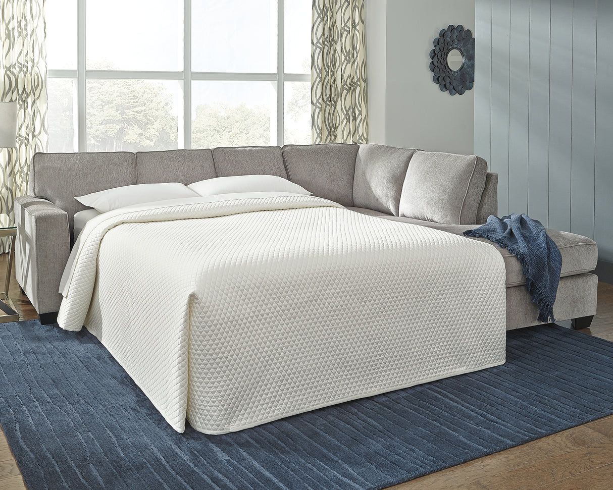 Altari 2-Piece Sleeper Sectional with Chaise (Color: Alloy)