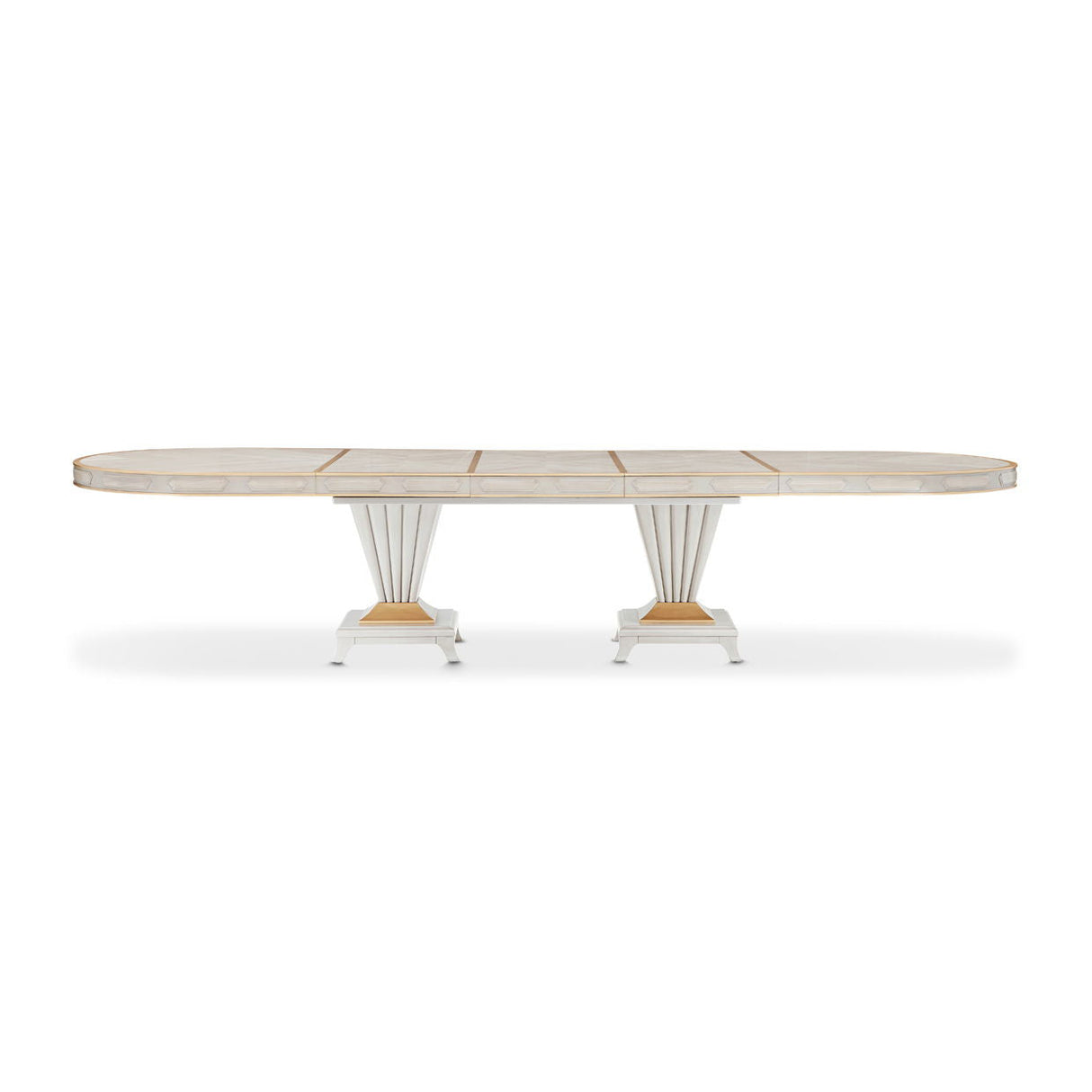 St. Charles - Double Pedestal Dining Table - Dove Gray