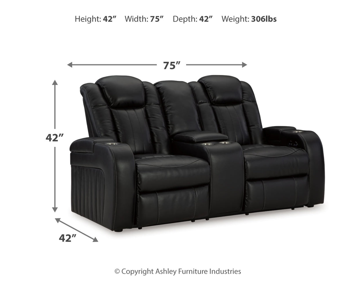 Caveman Den 3-Piece Sofa, Loveseat and Recliner (Power Reclining Sofa, Power Reclining Loveseat with Console, Power Recliner)