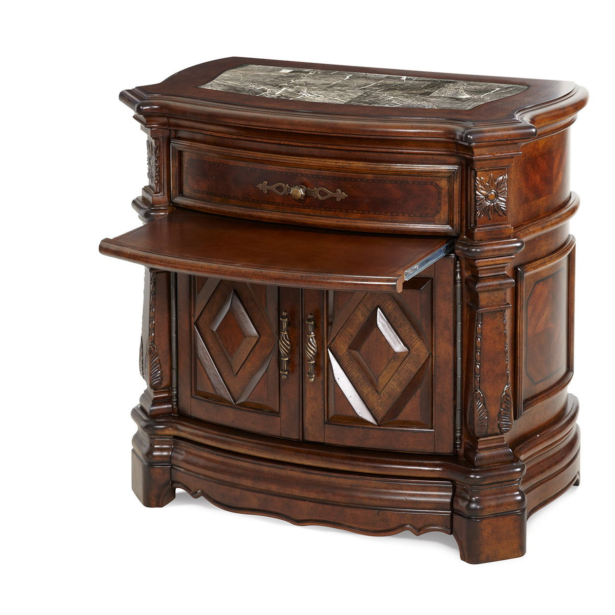 Windsor Court - Nightstand - Vintage Fruitwood