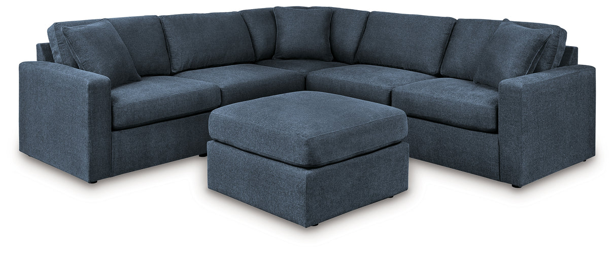 Modmax 6-Piece Sectional with Ottoman (Armless Chair, Armless Chair, Left-Arm Facing Corner Chair, Right-Arm Facing Corner Chair, Wedge, Oversized Accent Ottoman)
