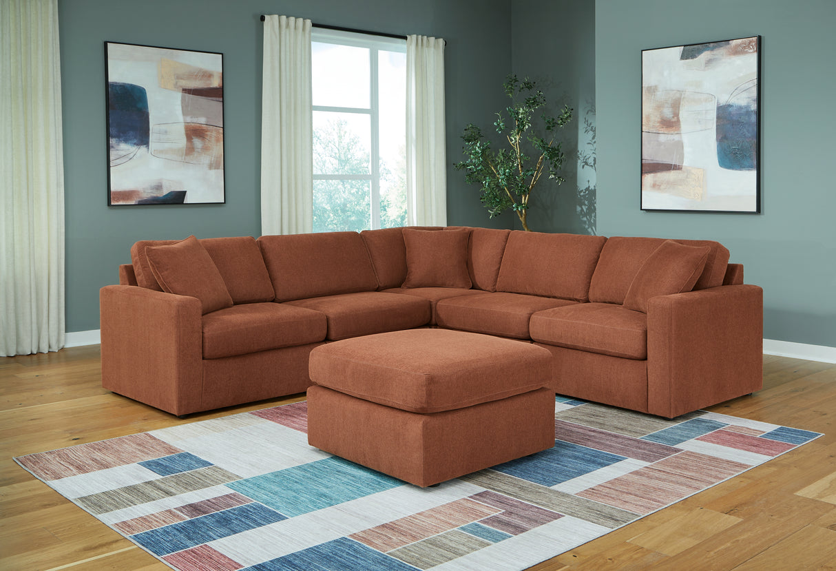 Modmax 6-Piece Sectional with Ottoman (Armless Chair, Armless Chair, Left-Arm Facing Corner Chair, Right-Arm Facing Corner Chair, Wedge, Oversized Accent Ottoman)