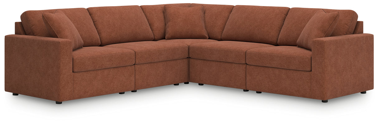Modmax 5-Piece Sectional (Color: Spice)