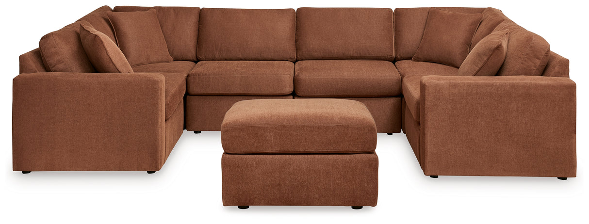 Modmax 7-Piece Sectional with Ottoman (Armless Chair, Armless Chair, Left-Arm Facing Corner Chair, Right-Arm Facing Corner Chair, Wedge, Wedge, Oversized Accent Ottoman)