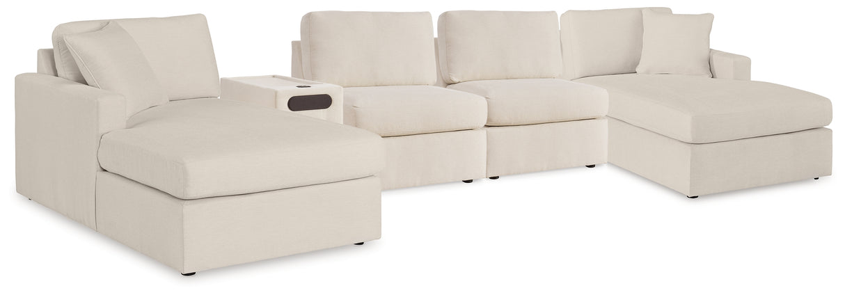 Modmax 5 Piece Sectional with Audio Console (Color: Oyster)