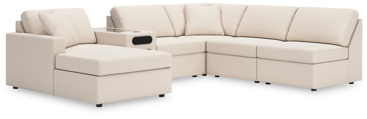 Modmax 6-Piece Sectional with Chaise (Color: Oyster, Sectional Orientation: Left Arm Facing)