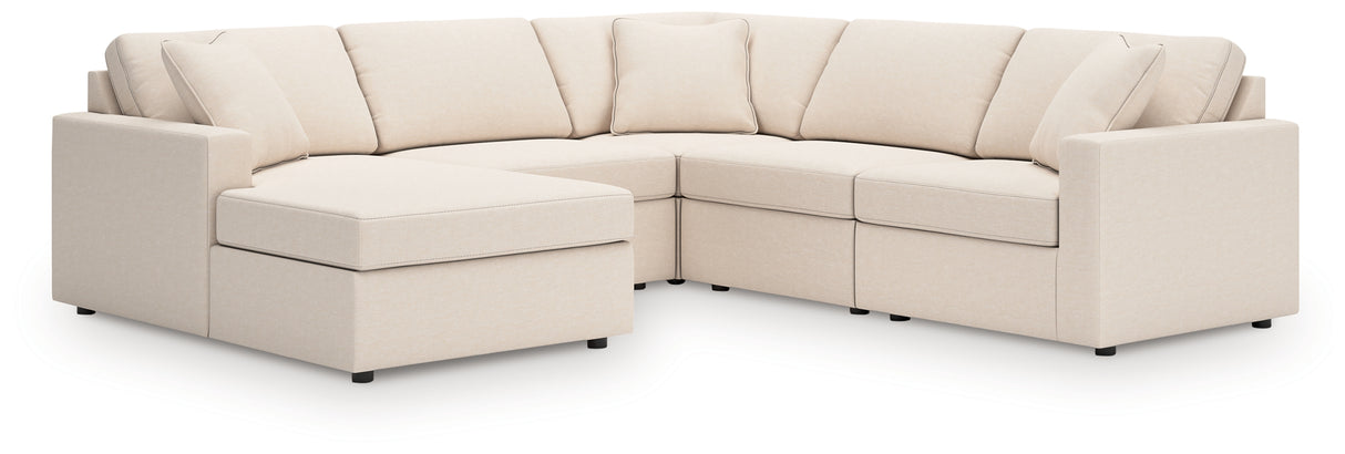Modmax 5-Piece Sectional with Chaise (Color: Oyster, Sectional Orientation: Left Arm Facing)