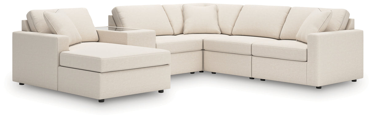 Modmax 6-Piece Sectional with Chaise (Color: Oyster, Sectional Orientation: Left Arm Facing)