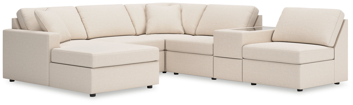Modmax 6-Piece Sectional with Chaise (Color: Oyster, Sectional Orientation: Left Arm Facing)