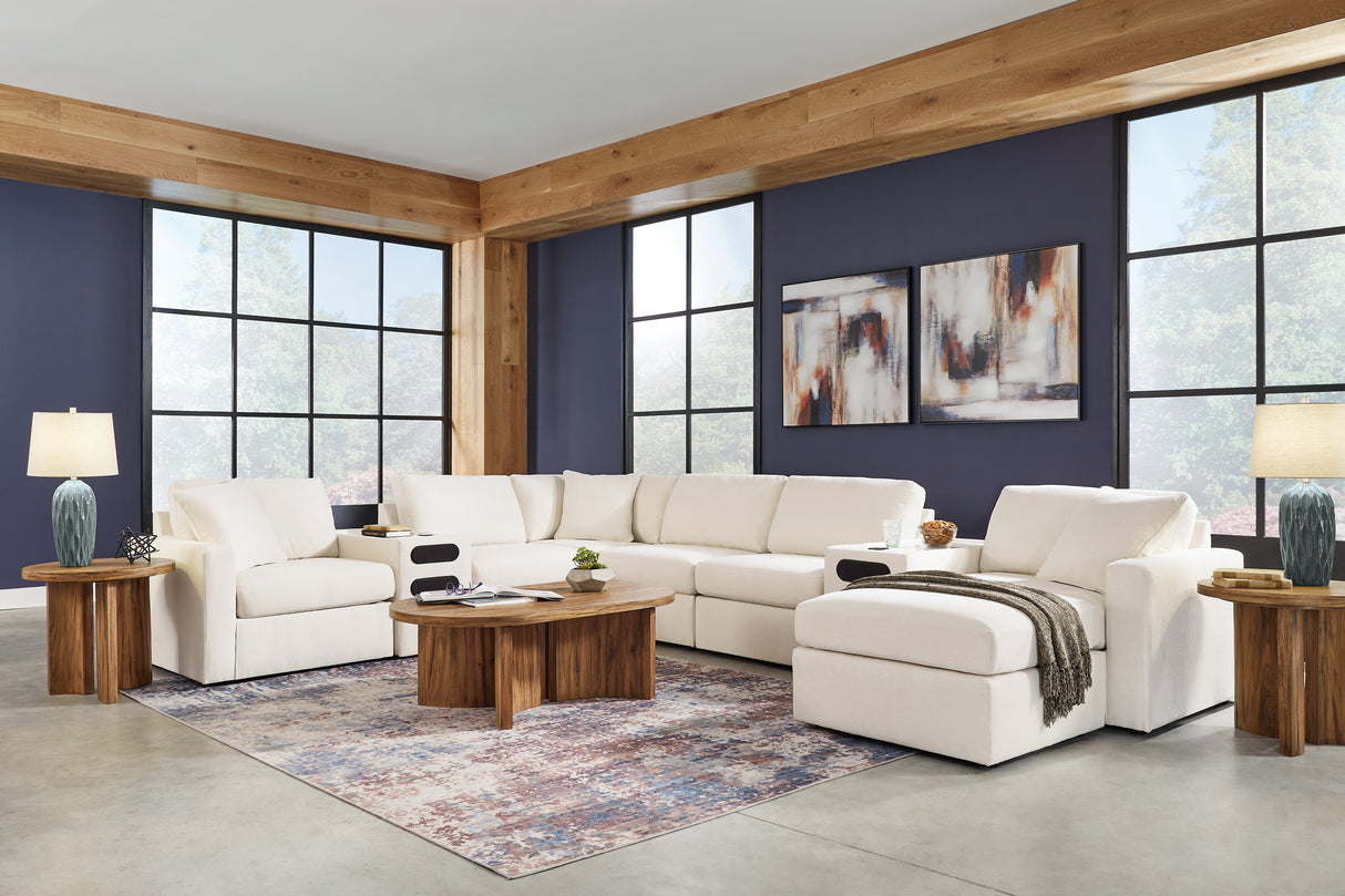 Modmax 5-Piece Sectional with Ottoman (Console with Audio System, Armless Chair, Left-Arm Facing Corner Chair, Right-Arm Facing Corner Chair, Oversized Accent Ottoman)