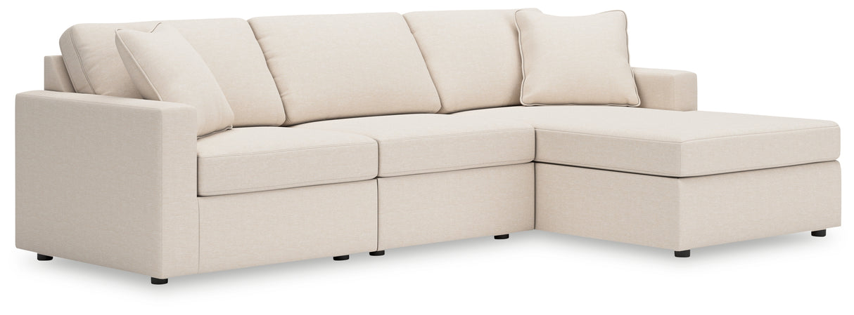 Modmax 3-Piece Sectional with Chaise (Color: Oyster, Sectional Orientation: Right Arm Facing)