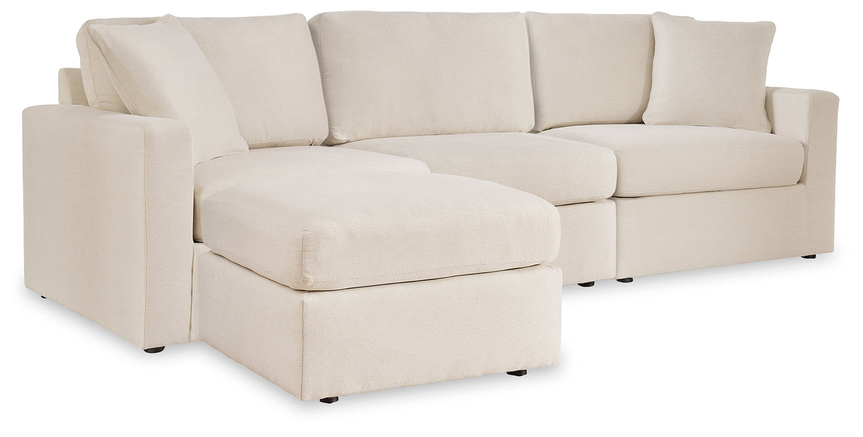 Modmax 4-Piece Sectional with Ottoman (Armless Chair, Left-Arm Facing Corner Chair, Right-Arm Facing Corner Chair, Oversized Accent Ottoman)