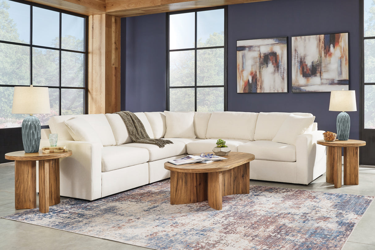 Modmax 6-Piece Sectional with Ottoman (Armless Chair, Armless Chair, Left-Arm Facing Corner Chair, Right-Arm Facing Corner Chair, Wedge, Oversized Accent Ottoman)