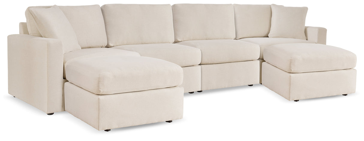 Modmax 6-Piece Sectional with Ottoman (Armless Chair, Armless Chair, Left-Arm Facing Corner Chair, Right-Arm Facing Corner Chair, Oversized Accent Ottoman, Oversized Accent Ottoman)
