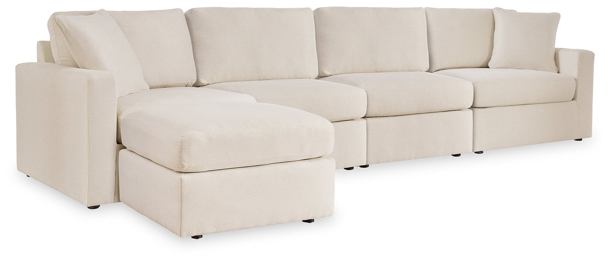 Modmax 5-Piece Sectional with Ottoman (Armless Chair, Armless Chair, Left-Arm Facing Corner Chair, Right-Arm Facing Corner Chair, Oversized Accent Ottoman)