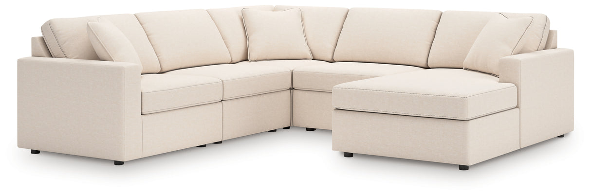 Modmax 5-Piece Sectional with Chaise (Color: Oyster, Sectional Orientation: Right Arm Facing)