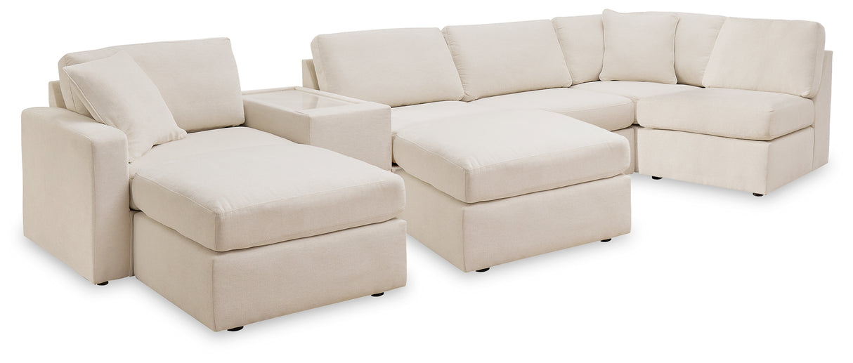 Modmax 8-Piece Sectional with Ottoman (Armless Chair, Armless Chair, Armless Chair, Console with Storage, Left-Arm Facing Corner Chair, Wedge, Oversized Accent Ottoman, Oversized Accent Ottoman)