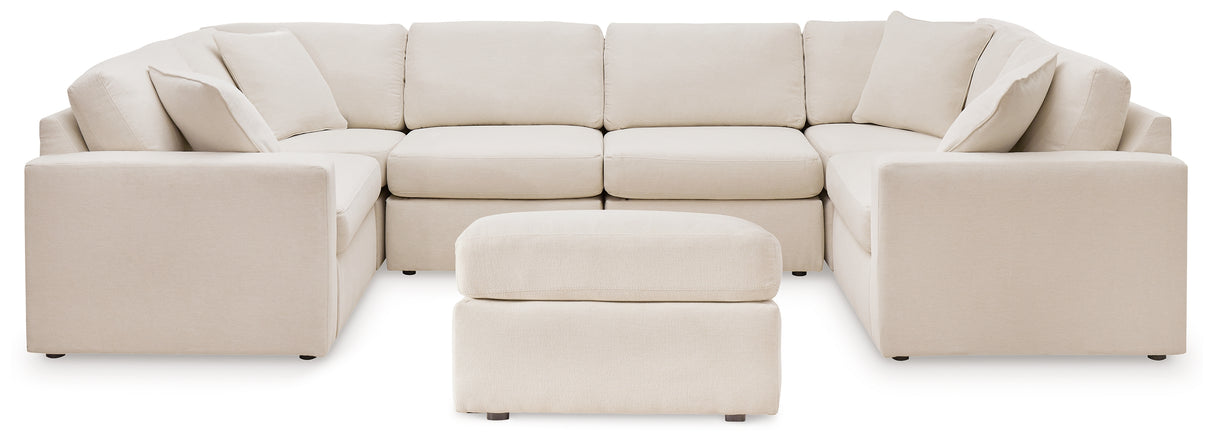 Modmax 7-Piece Sectional with Ottoman (Armless Chair, Armless Chair, Left-Arm Facing Corner Chair, Right-Arm Facing Corner Chair, Wedge, Wedge, Oversized Accent Ottoman)