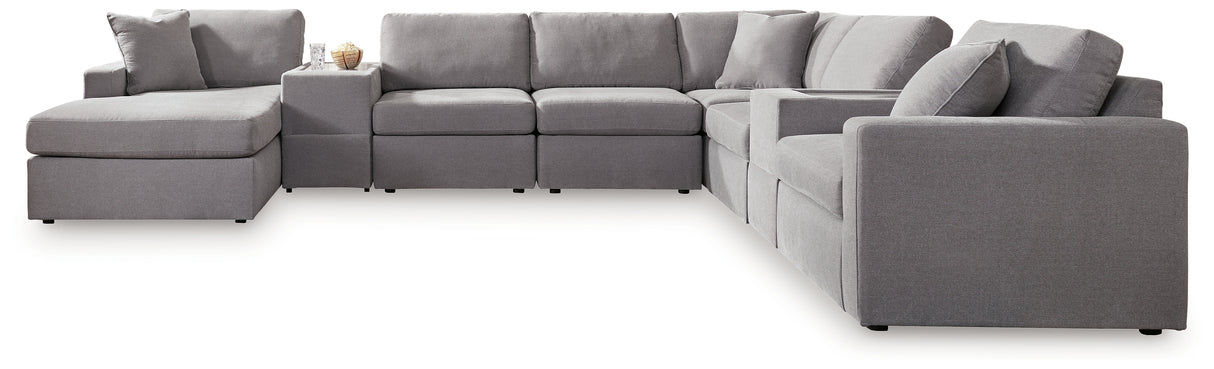 Modmax 8-Piece Sectional with Chaise (Color: Granite, Sectional Orientation: Left Arm Facing)