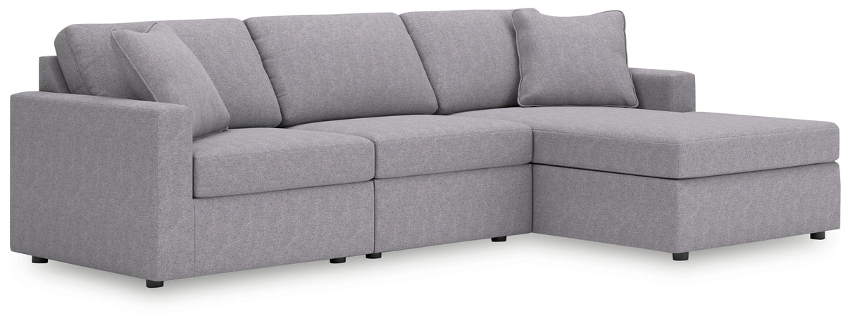 Modmax 3-Piece Sectional with Chaise (Color: Granite, Sectional Orientation: Right Arm Facing)