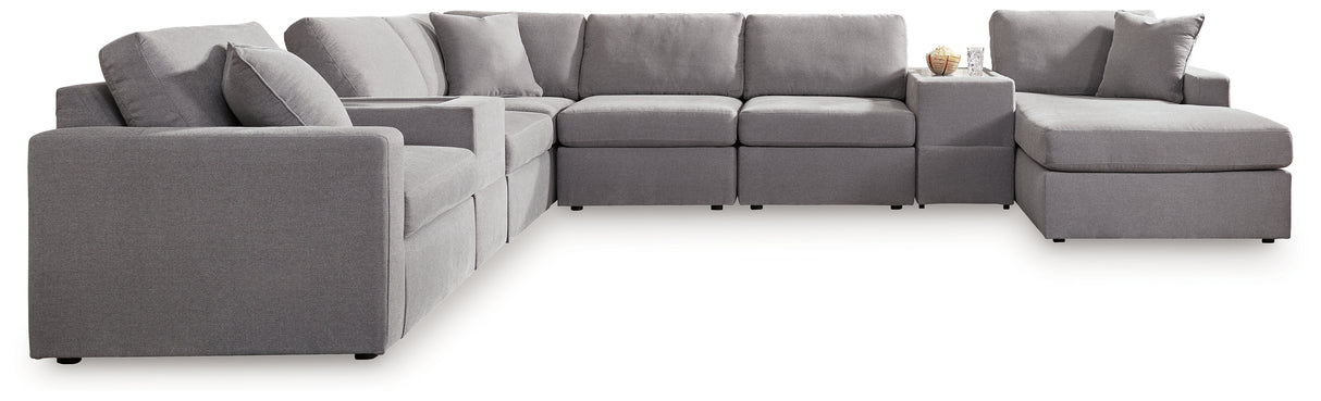 Modmax 8-Piece Sectional with Chaise (Color: Granite, Sectional Orientation: Right Arm Facing)