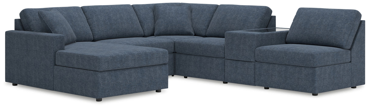 Modmax 6-Piece Sectional with Chaise (Color: Ink, Sectional Orientation: Left Arm Facing)