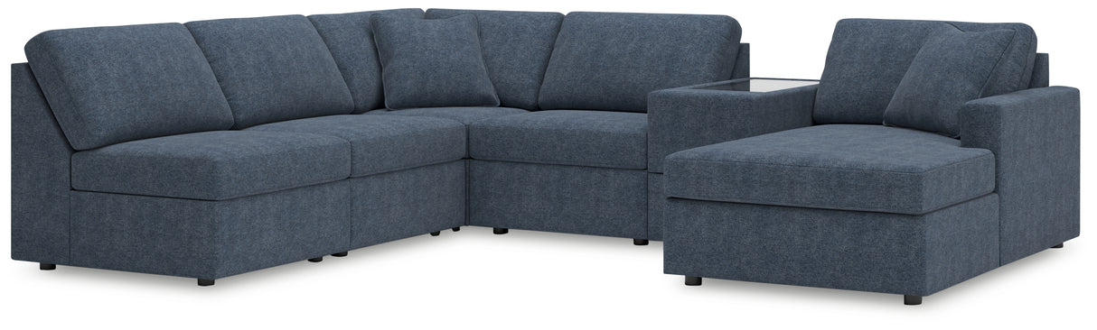Modmax 6-Piece Sectional with Chaise (Color: Ink, Sectional Orientation: Right Arm Facing)