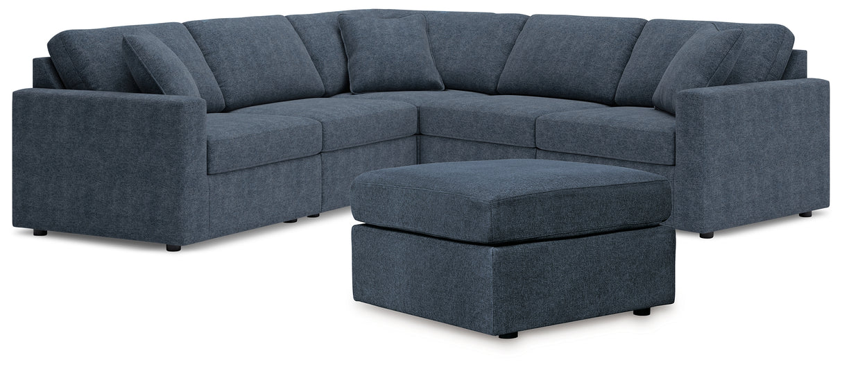 Modmax 6-Piece Sectional with Ottoman (Armless Chair, Armless Chair, Left-Arm Facing Corner Chair, Right-Arm Facing Corner Chair, Wedge, Oversized Accent Ottoman)
