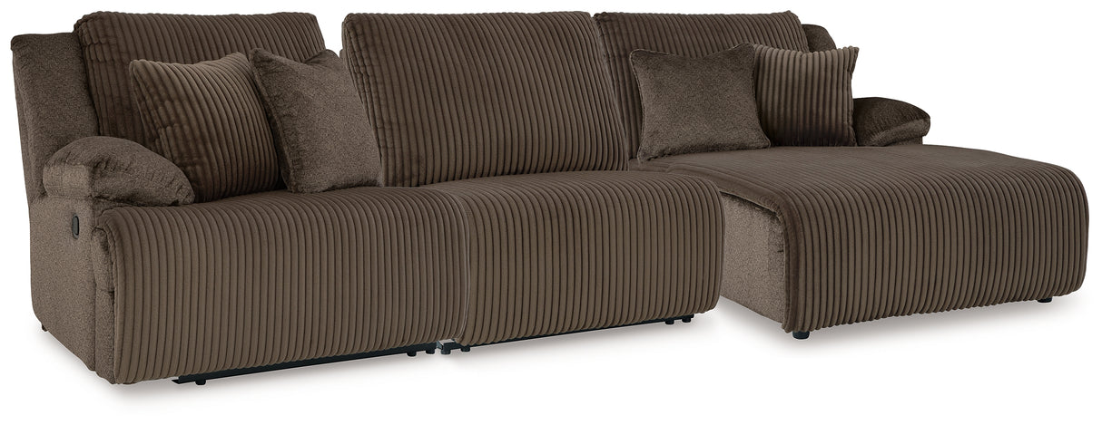 Top Tier 3-Piece Sofa Chaise Sectional (Configuration: 3-Piece (Top Tier Right-Arm Facing Press Back Chaise, Top Tier Armless Recliner, Top Tier Left-Arm Facing Recliner))