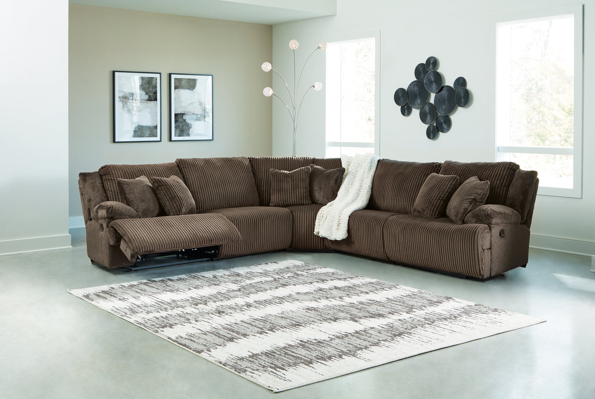 Top Tier 6-Piece Sectional with Recliner (Armless Recliner, Left-Arm Facing Recliner, Right-Arm Facing Recliner, Armless Chair, Wedge, Recliner)