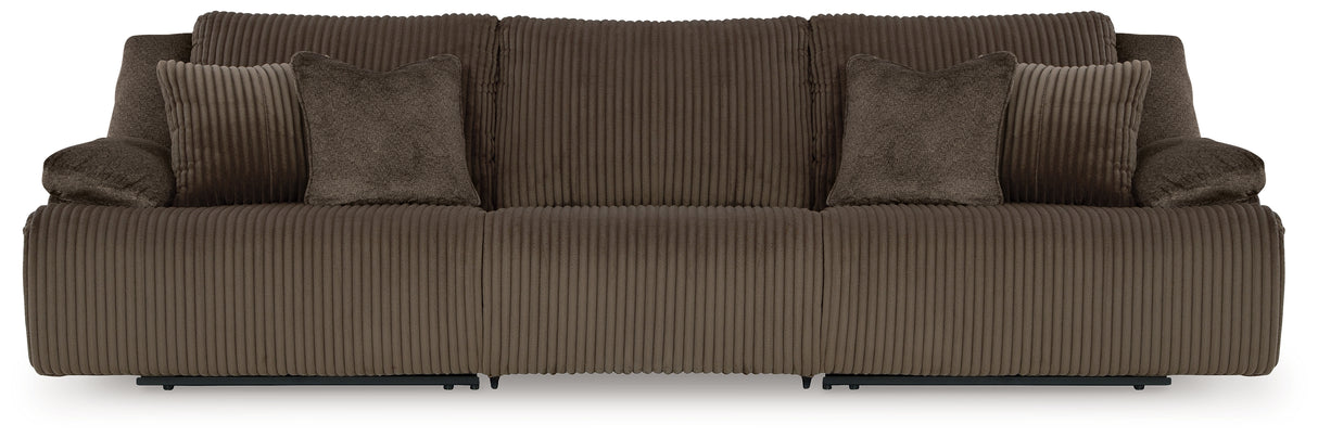 Top Tier 3-Piece Sectional Sofa (Color: Chocolate)