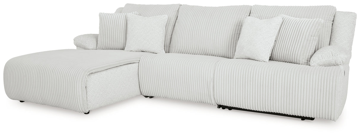 Top Tier 3-Piece Sectional Sofa Chaise (Color: Alloy)