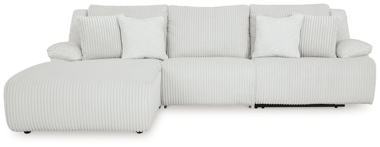 Top Tier 3-Piece Sectional Sofa Chaise (Color: Alloy)