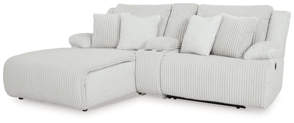 Top Tier 3-Piece Reclining Sectional Sofa with Chaise (Color: Alloy)