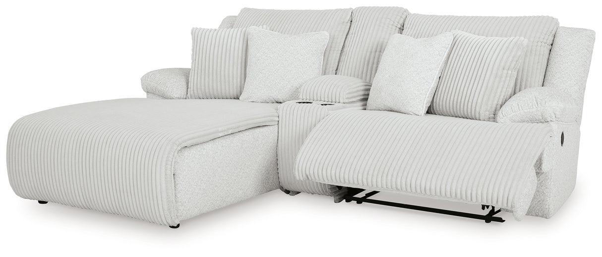 Top Tier 3-Piece Reclining Sectional Sofa with Chaise (Color: Alloy)