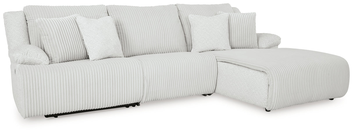 Top Tier 3-Piece Sectional Sofa Chaise (Color: Alloy)