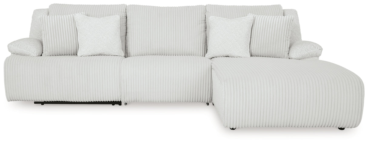 Top Tier 3-Piece Sectional Sofa Chaise (Color: Alloy)