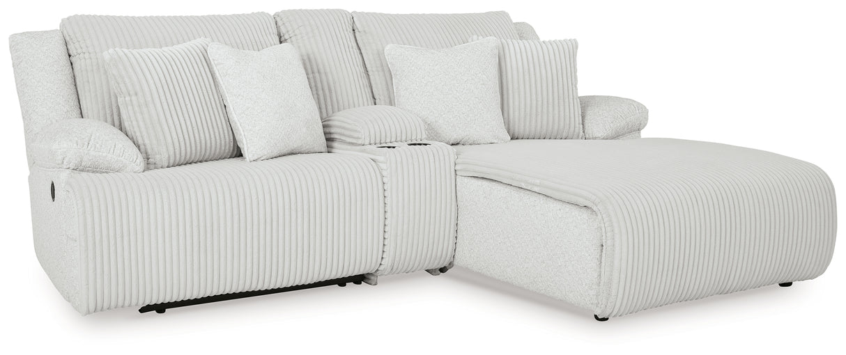 Top Tier 3-Piece Reclining Sectional Sofa with Chaise (Color: Alloy)