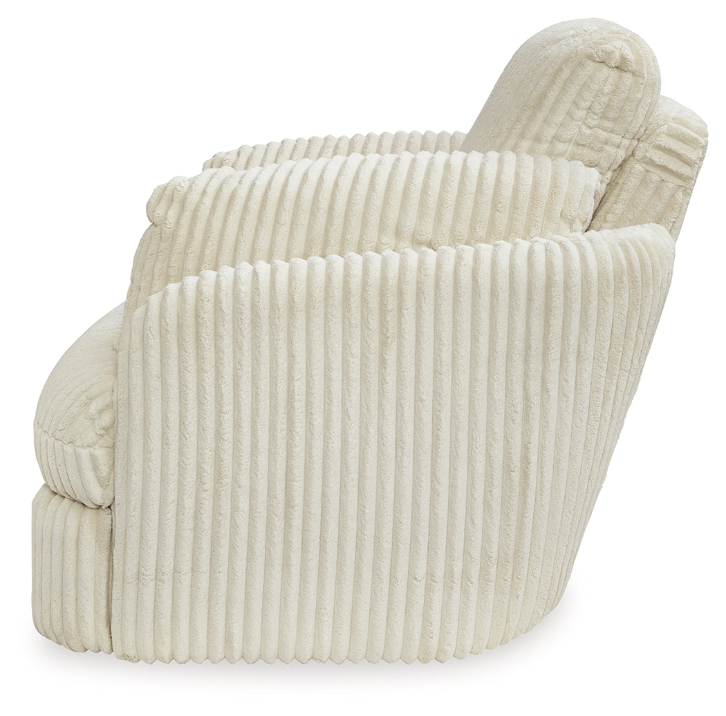 Tie-Breaker Swivel Glider Recliner (Color: Ivory)