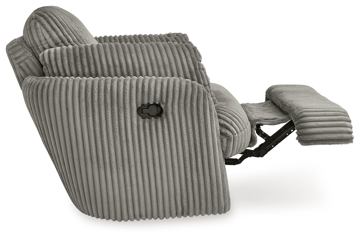 Tie-Breaker Swivel Glider Recliner (Color: Fog)