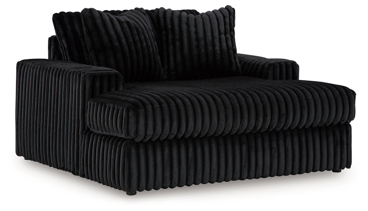 Midnight-Madness 2-Piece Sectional and Oversized Chaise