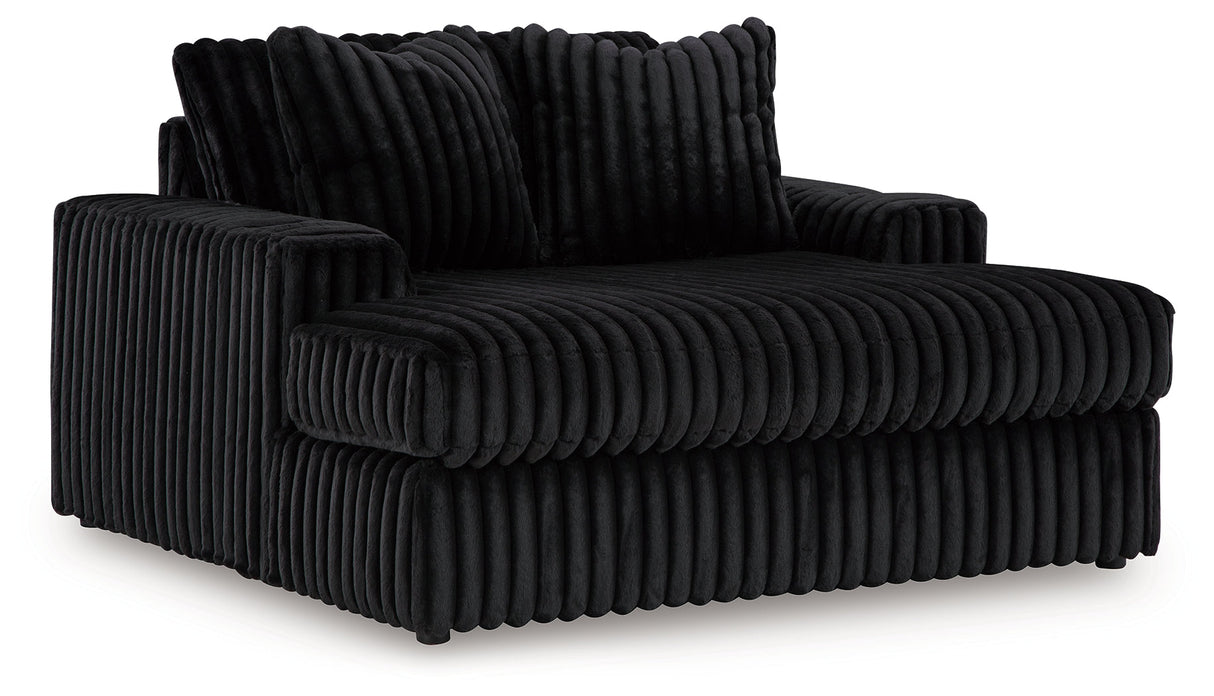 Midnight-Madness 2-Piece Sectional and Oversized Chaise