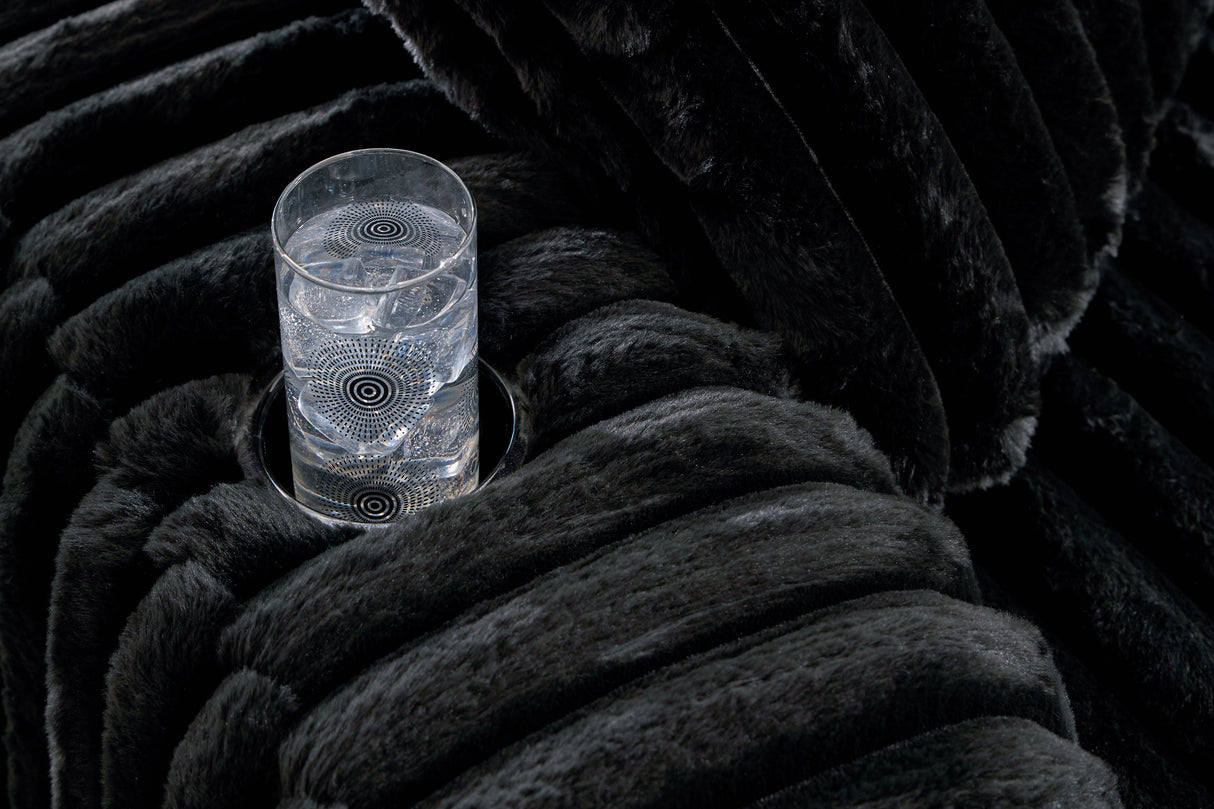 Midnight-Madness 4-Piece Sectional and Oversized Chaise