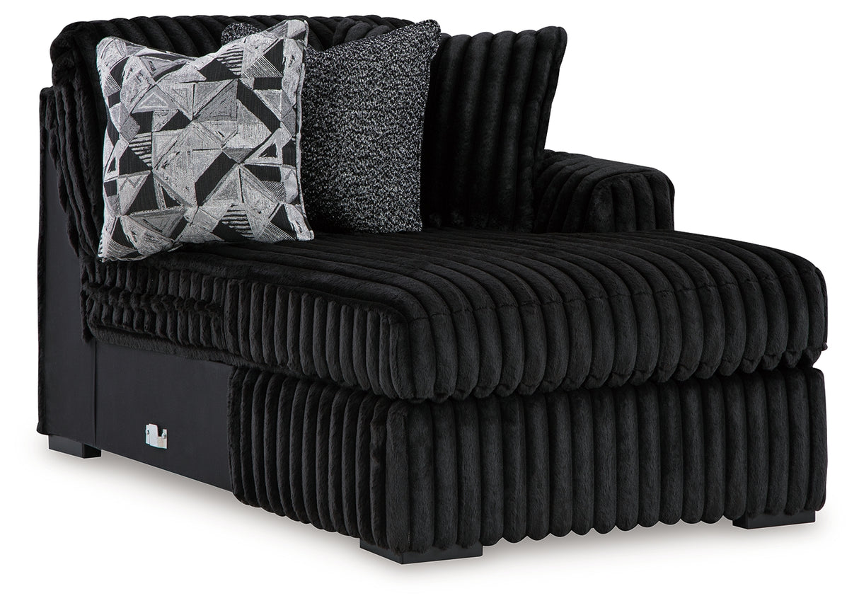 Midnight-Madness 2-Piece Sectional and Oversized Chaise