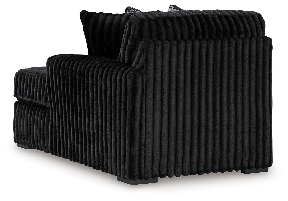 Midnight-Madness 2-Piece Sectional and Oversized Chaise